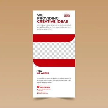 Red Nice Rack Card Design Template 库存插图