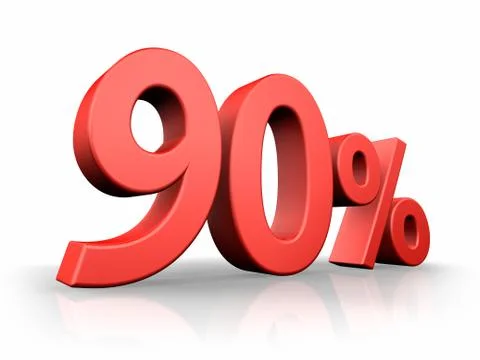 Red ninety percent Stock Illustration