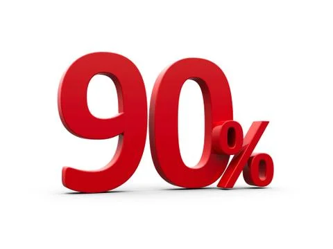 Red ninety percent Stock Illustration