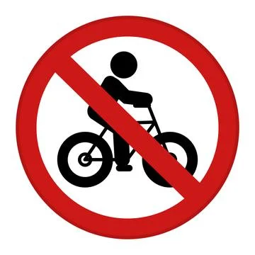 Red No Bicycles Sign. Vector Icon. Prohibitory Road Sign Stockillustratie