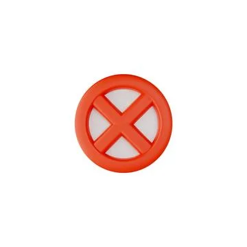Red no-entry sign 3D vector illustration Stock Illustration