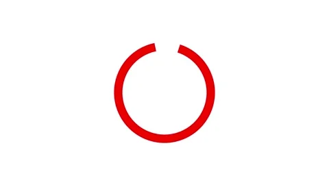 Red no sign circle appears on white background Stock Footage 321753253