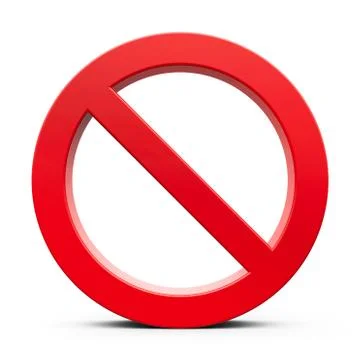 Red No sign Stock Illustration