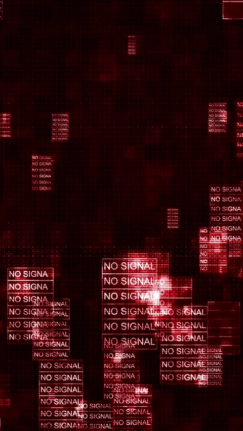 Red No Signal Glitch Error Screen Background Stock Footage 341369666