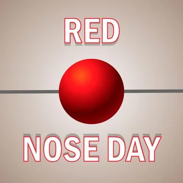 Red nose day card. Vector illustration. Stock Illustration
