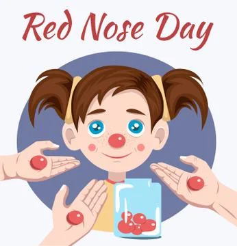 Red nose day Stock Illustration