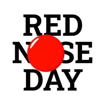 Red Nose Day illustration. Vector. Flat design. Banner for Red Nose Day. Stock Illustration