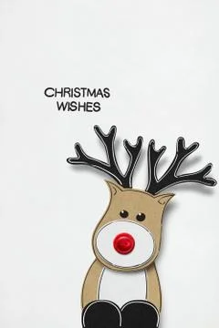 Red nose deer. Stock Photos