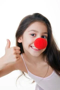 Red nose thumbs up Stock Photos
