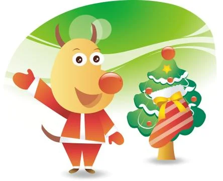 The Red Nosed Reindeer Stock Illustration