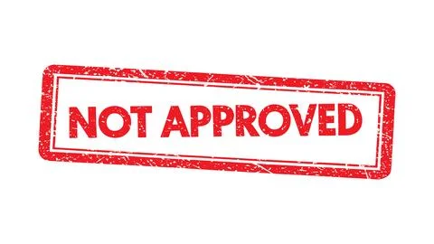 Red Not Approved rubber stamp Stock Illustration