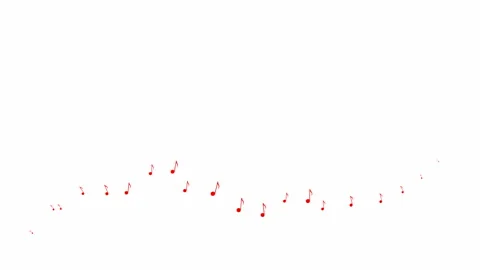 Red note wave white Stock Footage 220265907