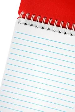 Red notebook close up. 库存照片