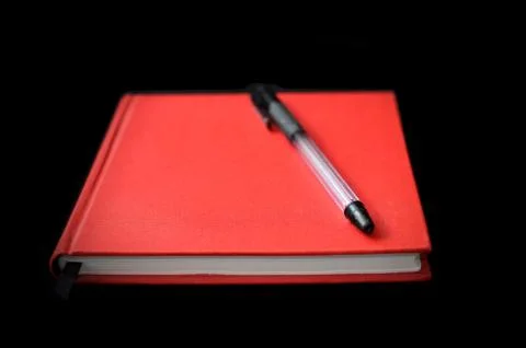 Red notebook Stock Photos