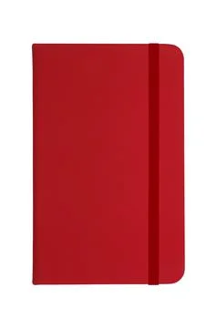 Red notebook stripe Stock Photos