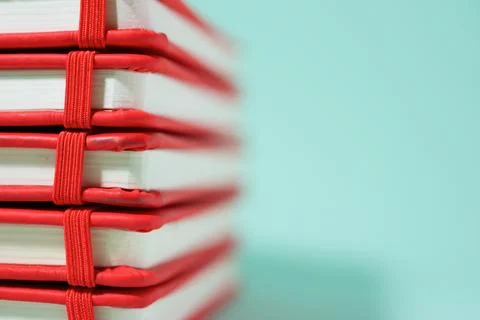 Red notebook view Stock Photos