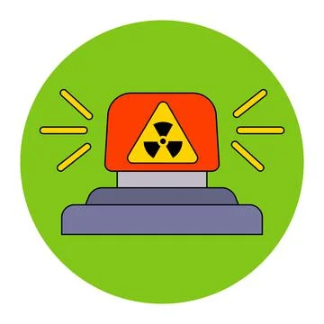 Red nuclear button to launch inter-contact missiles. Stock Illustration