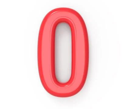 Red number 0 Stock Illustration