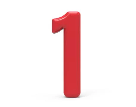 Red number 1 Stock Photos
