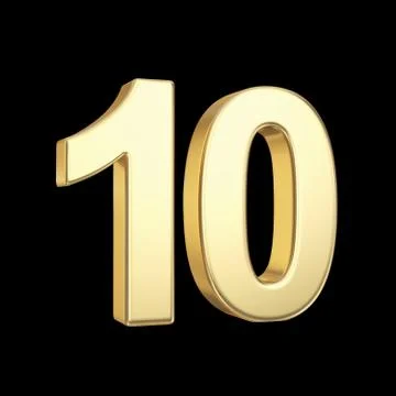 Red number 10 Stock Illustration