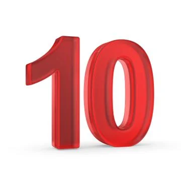 Red number 10 Stock-Illustration