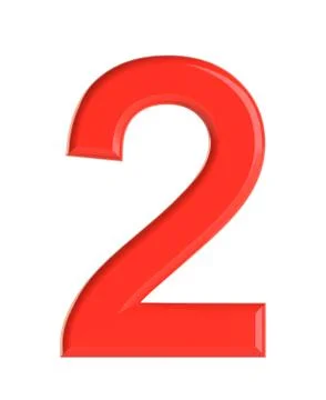 Red number. 3D illustration Illustrazione stock