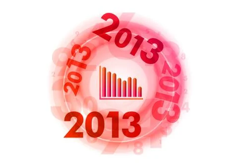 Red numbers Illustrazione stock