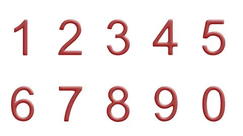 Red numbers illustration Stock Illustration