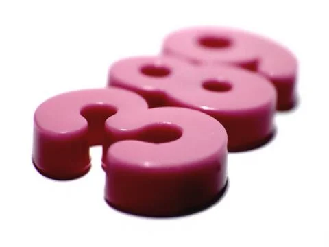 Red numbers Stock Photos