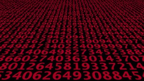 Red Numerical Grid Breach Stock Footage 334003405