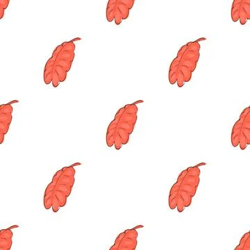 Red oak leaf pattern seamless vector 스톡 일러스트