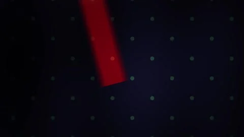 Red object in dark space with stars. Stock Footage 340041332