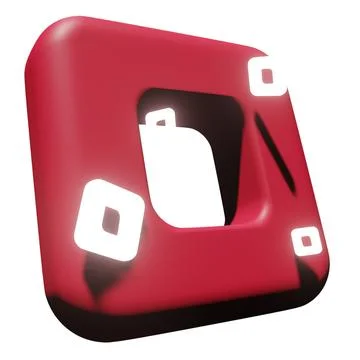 A red object with white buttons on it near other objects Stock Illustration