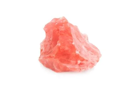 Red obsidian in white background Stock Photos