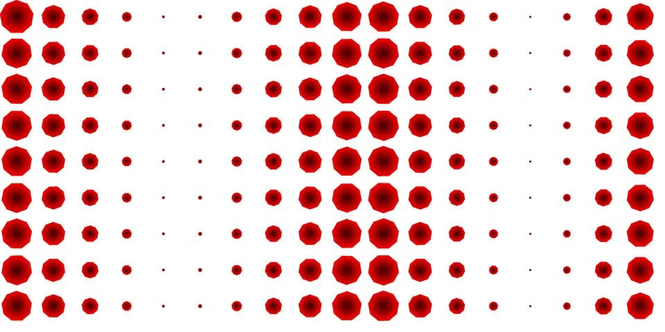 Red octagon halftone gradient pattern, Abstract crimson geometric backgroun.. 스톡 일러스트