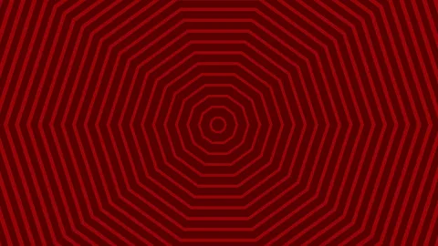 Red octagon pattern with concentric lines. Stock Footage 289594551