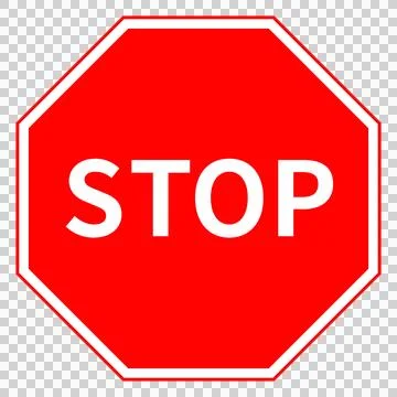 Red octagonal stop sign icon Stock Illustration