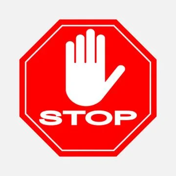 A red octagonal stop sign Stock Illustration