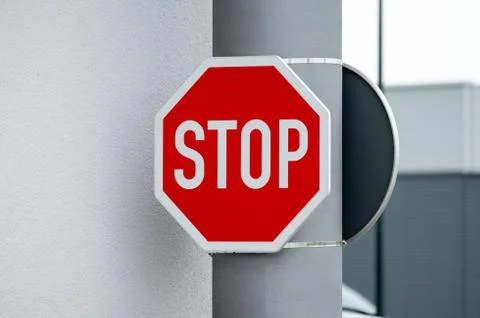 Red Octagonal Stop Sign Stock Photos