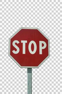 A red octagonal stop sign Stock Photos