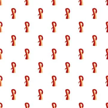Red octopus tentacle seamless pattern background design Stock Illustration