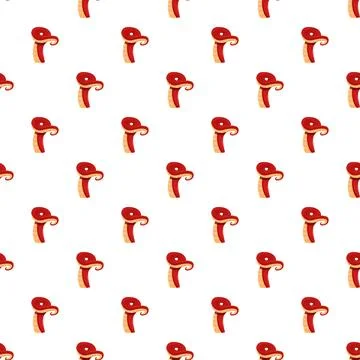 Red octopus tentacle vector seamless pattern Stockillustratie