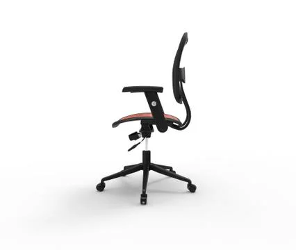 Red Office Chair Side View Variation Stock Illustration