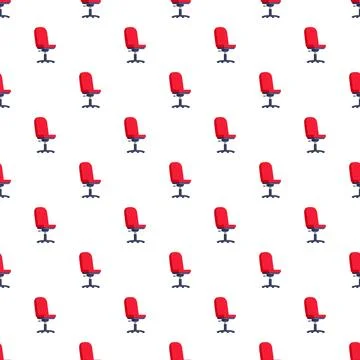 Red office chairs repeating pattern seamless background 스톡 일러스트