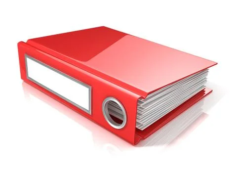 Red office folder. 3D イラスト素材