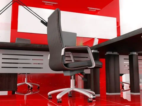 Red office Stock Illustration