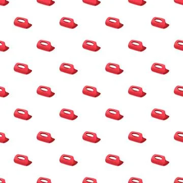 Red office paper clips creating a seamless pattern Illustrazione stock