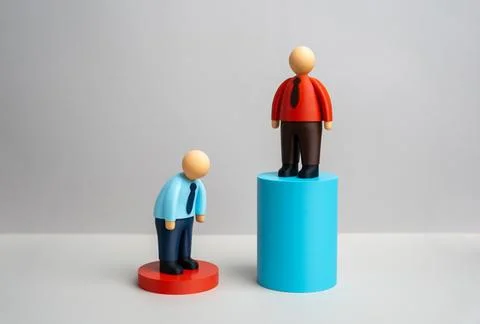 The red office worker is far ahead of his competitor. Undisputed leadership i Stock Illustration