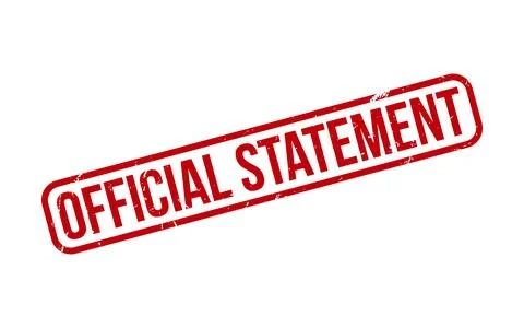 Red Official Statement Rubber Stamp Seal Vector Stock Illustration