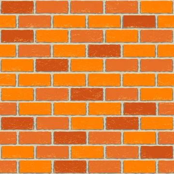 Red old brick seamless Stock Illustration